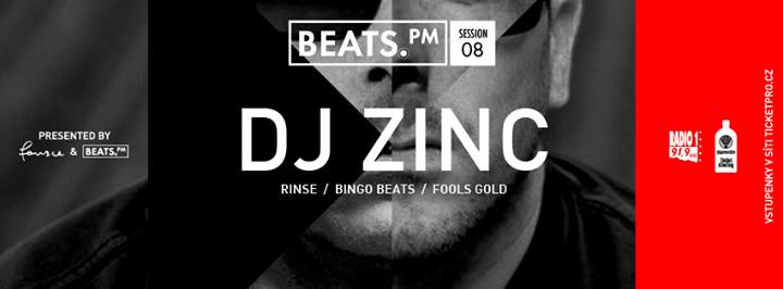Britská legenda DJ ZINC již 19. 9. v Roxy na Beats.PM session 8!